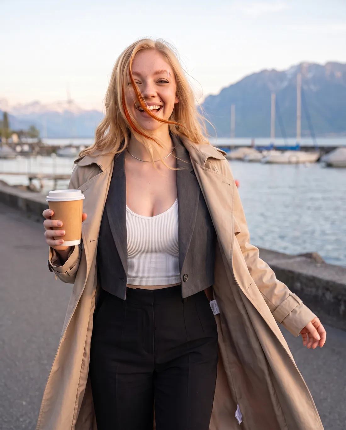Katia au quai d'Ouchy, Lausanne